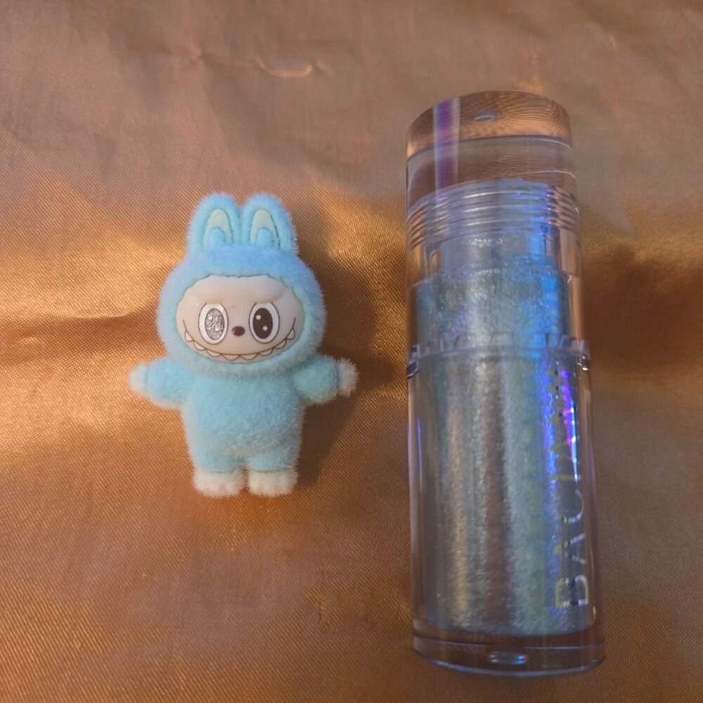 NIB Baciami Limited Edition Blue Sparkle Labubu Lipgloss #1